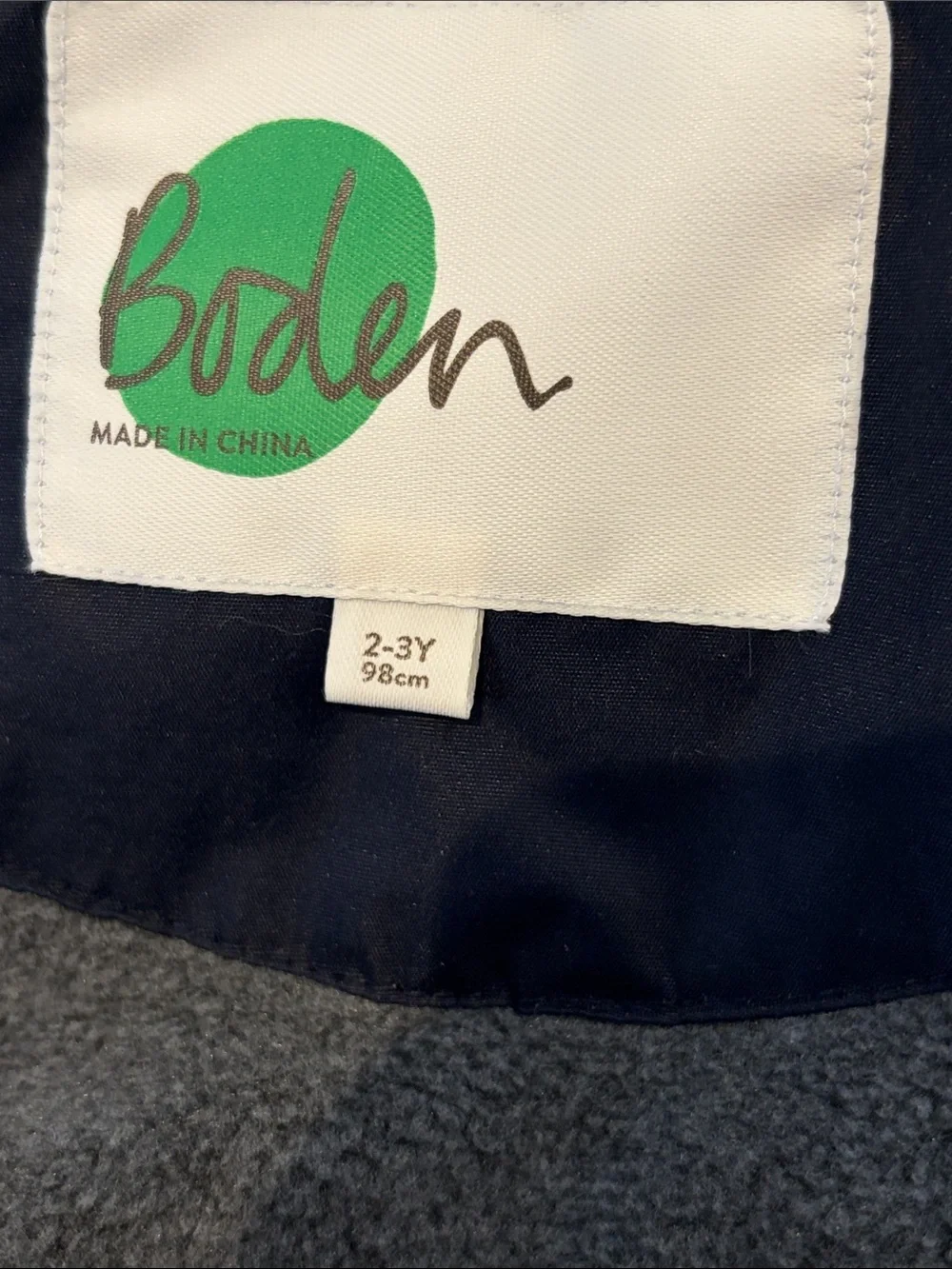 Boden kids snow jacket 2-3 year old